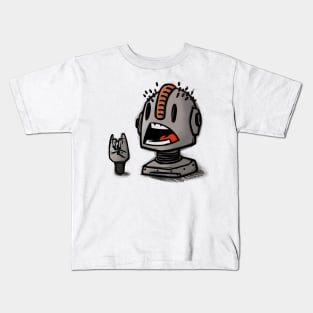 angry robot Kids T-Shirt